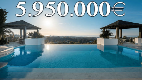 Impressive sea views villa with 6-car garage for sale in Los Flamingos, Costa del Sol