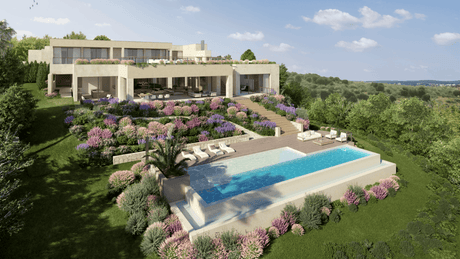 Luxury villa for sale in Los Flamingos with panoramic sea views and modern design