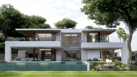 Modern villa in Marbella East Artola with contemporary design and lush surroundings for sale