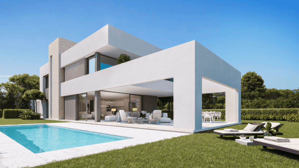 Marbella east brand new villa for sale with pool and modern architecture