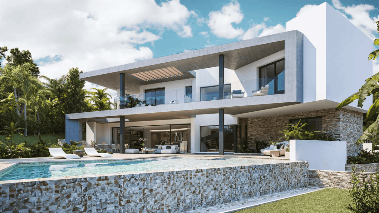 Luxury villa for sale in Marbella Golden Mile with private pool and modern architecture