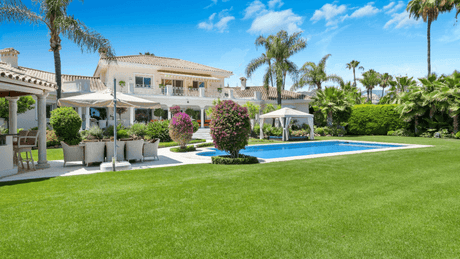 Luxury villa for sale in Marbella Nueva Andalucia with large garden and private pool