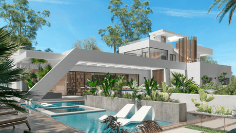 Luxury villa for sale in Nueva Andalucia Marbella with modern design and infinity pool