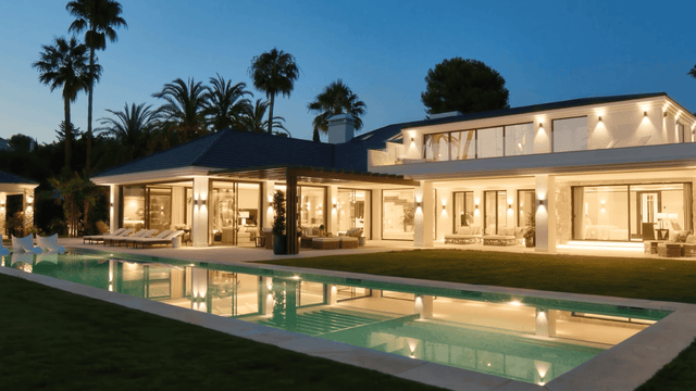 Luxury masterpiece villa for sale in Nueva Andalucia with pool and modern design