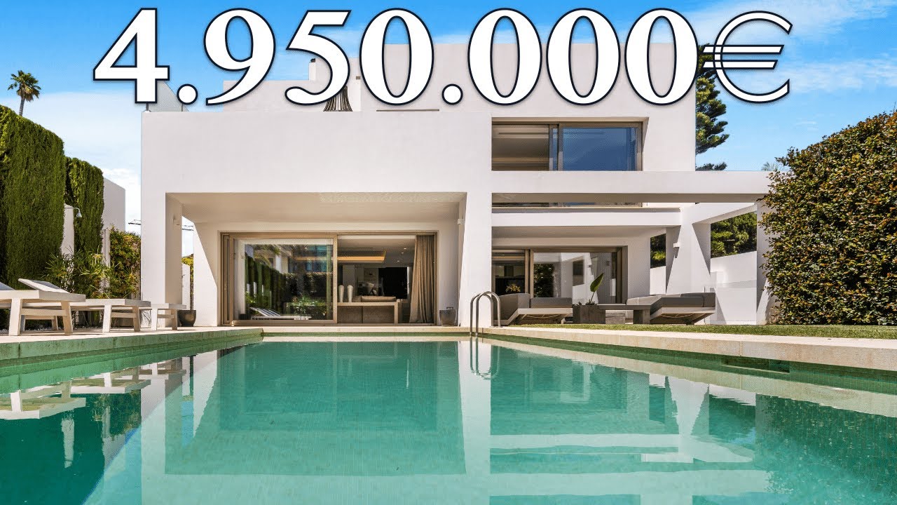 Second Line BEACH! Fantastic Indoor Pool SPA Villa 3 CARS Garage【4.950.000€】Golden Mile Marbella