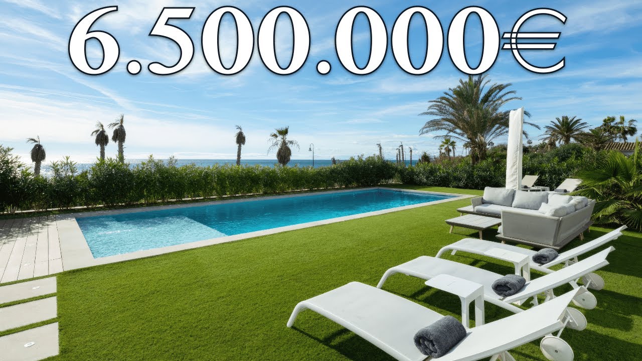 BEACHFRONT! Amazing SEA Views Villa Indoor Pool SPA【6.500.000€】10 min Puerto Banus Marbella