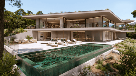 Modern villa for sale in Montemayor Benahavis with sea views and infinity pool