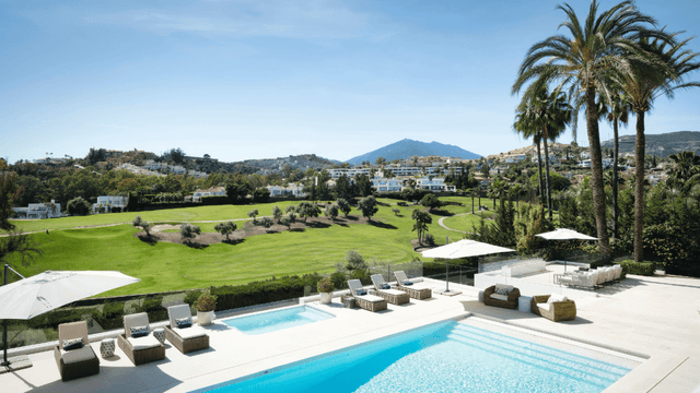 Nueva Andalucia villa for sale frontline golf with pool and mountain views