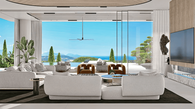 Luxury villa for sale in La Zagaleta Marbella with panoramic sea views and modern design