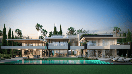 Modern villa with panoramic sea views and luxurious design in Sotogrande 35 minutes from Marbella