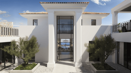 Elegant villa with panoramic sea views and modern architecture for sale in La Quinta Marbella