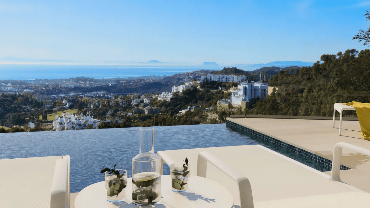 Luxury villa with stunning sea views and private pool in La Reserva de Alcuzcuz, offering modern design and panoramic surroundings near Marbella