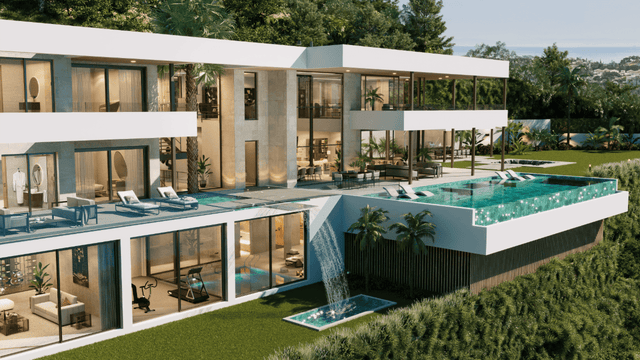 Luxury villa for sale in El Madroñal Marbella with infinity pool and gym