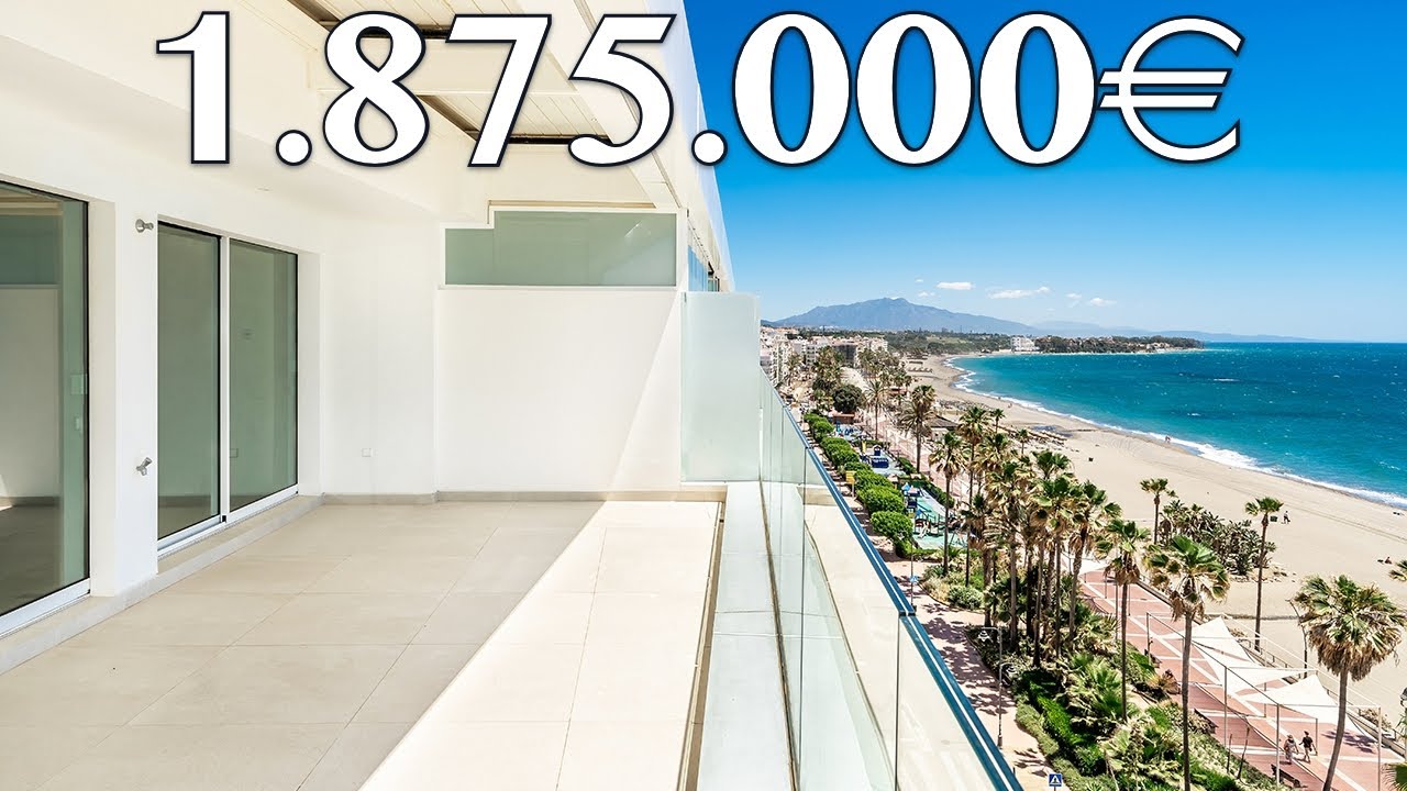 BRAND NEW! Frontline BEACH Luxury Penthouse【1.875.000€】Estepona (20 min Puerto Banus Marbella)