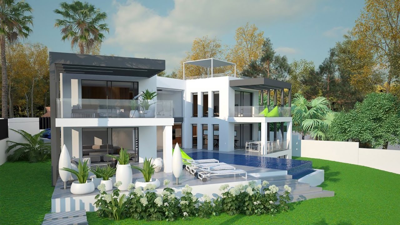 NEW! Modern Villa 1st Line BEACH in Marbella【2.400.000€】