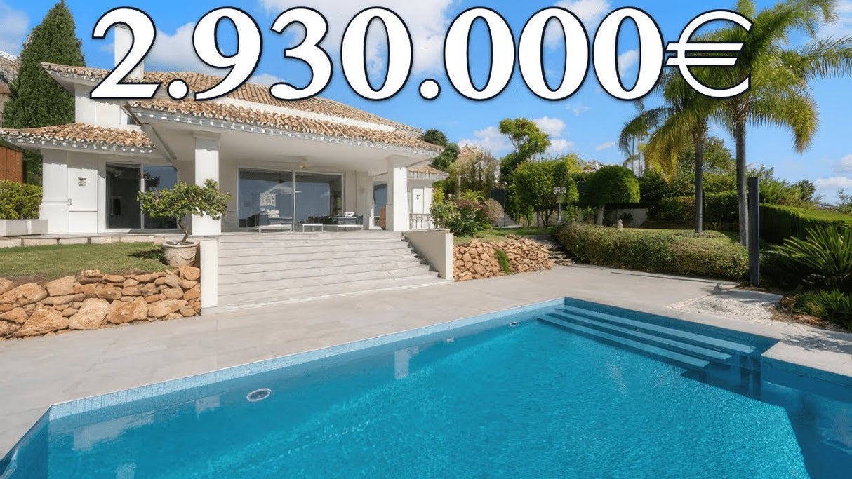 NEW! Fantastic SEA Views Villa 3 CARS Garage【2.930.000€】La Quinta (Marbella)