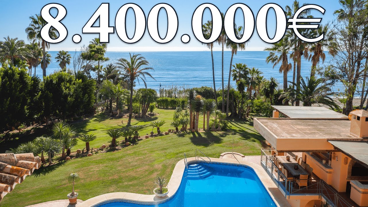 BEACHFRONT! Mansion 8 Beds Independent Apartment【8.400.000€】New Golden Mile (Marbella)